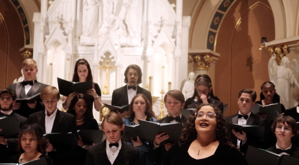 The Mercer Singers and Mercer University Women’s Choir partner for the well anticipated Carol Service at St. Joseph’s Cathedral in December 2024.